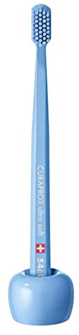 Curaprox Portaspazzolino Supporto in ceramica per spazzolini manuali ed elettrici/Blu, Confezione Singola/Designed in Switzerland