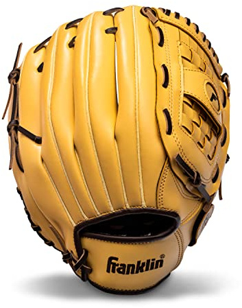 Franklin Sports Field Master Baseball and Softball Mitt Guanto da campo da baseball e softball, unisex, marrone chiaro, 32 cm