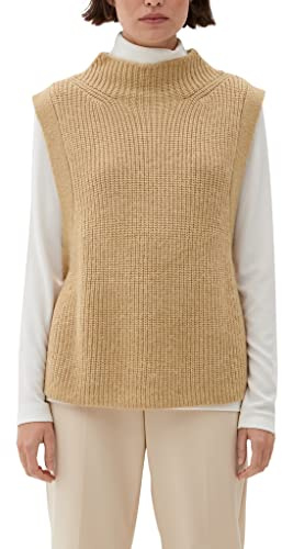 s.Oliver BLACK LABEL Damen 2118803 Strickpullunder, Braun, XL EU