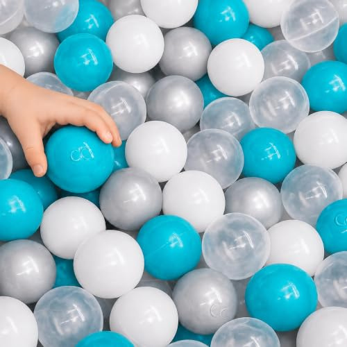 LittleTom 200 Bunte Bälle für Bällebad - 5,5cm Kinder Spielbälle - Baby Spielzeug für Ball Pool, Zelt, Hüpfburg - Plastikbälle