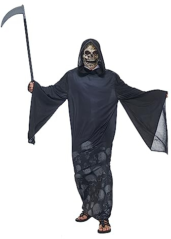 EraSpooky Disfraz de Muerte con Hoz para Hombre Adulto,Halloween Cosplay