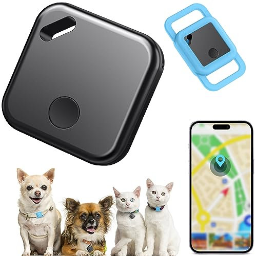 QianShouYan Heimtiertracker Bluetooth-Tracker Pet Locator Verlustprävention Wird mit Schutzhülle geliefert Tragbares Gerät abnehmbar ideal für Handtasche, Gepäck, Haustiertracker(Gilt nur für IOS)