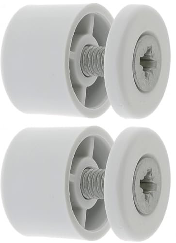 cyclingcolors 2x Ferma lama finale per tapparella tondo 15mm Ø22mm in PVC con rondella e vite Tenda Finestra Avvolgitore Svolgitore Cassonetto Carpenteria, grigio chiaro