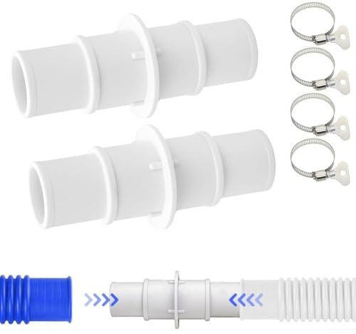 2 Stück Poolschlauch-Adapter-Anschluss, 3,8 cm oder 3,8 cm Schlauchanschlusskupplung für Schwimmbad-Staubsauger, Reiniger und Filterpumpenschläuche