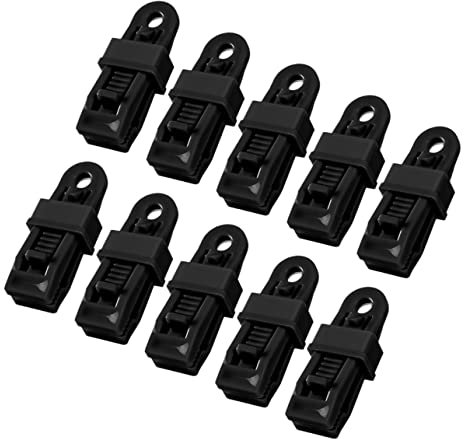 KITANDOVE 10pezzi Clip per Resistente Atmosferici Fissaggio Tarp Antivento per Accessori per Tende Impermeabili e Resistenti per Camping e Outdoor