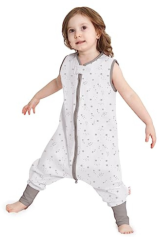 Miracle Baby Sacco nanna estivo con piedi, 0,5 Tog, 100% cotone, per bambini, per ragazzi e ragazze