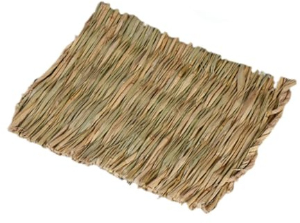 FewNvWa 10x Stroh gewebtes Bett Hamster Grasmatte Seegrasmatte Stroh Heumatten gewebte Bettmatte Kaninchen -Grasmatte für Eichhörnchen Hamster Papagei, Große 40 Cmx28cm