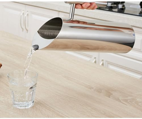 BRRNOO Menos Jarra de Acero, Jarra de Leche de Agua con Protector de Hielo Capacidad de 1,5 L Ergonómico de Frutas Taza de Espuma Cubo de Hielo Aislado para Bebidas Frías