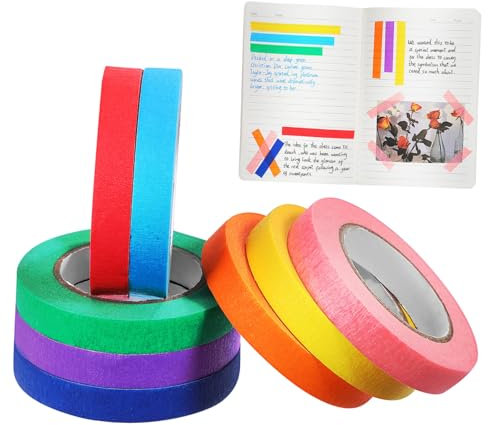 Uonlytech 8rollos Cinta De Enmascarar De Para Manualidades y Pintura Fácil De Quitar y Escribir De Oscuro Morado