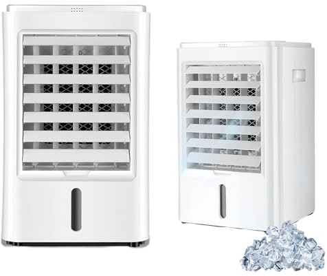 Glowdora Mini Aire Acondicionado para Caravana, Ventilador Portátil, Enfriador De Aire Evaporativo con 3 Velocidades, Aire Acondicionado para Autocaravanas Y Camiones.,24V