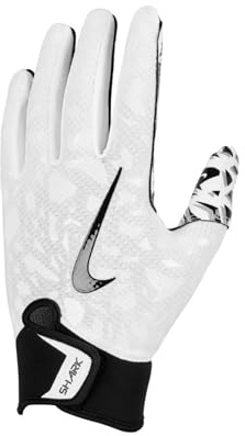 NIKE Shark 2.0 FG Gants de football américain pour enfant White/White/Black S