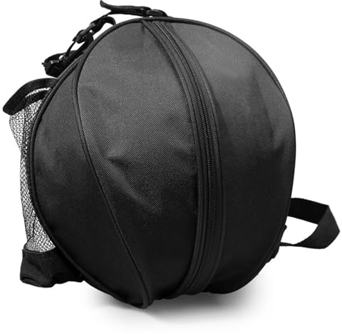 Fesjoy Borsa Rotonda per Palloni Sportivi Borsa da Trasporto per Calcio con Chiusura a Doppia Cerniera Riporre il Basket, Mimetica Blu (#2)