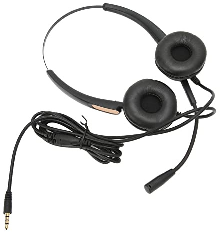 Bewinner Business Auriculares con Cancelación de Ruido ENC, Micrófono Giratorio de 180°, Auriculares con Cable Ergonómicos y Ajustables para Centro de Llamadas, Oficina, Servicio Al Cliente,