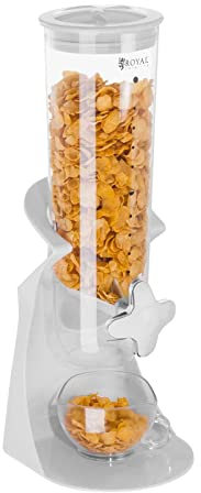 Royal Catering - Müslispender Cerealienspender (1,5 L Fassungsvermögen, Ausguss, Ablage für 8,5 cm hohe Schüsseln)