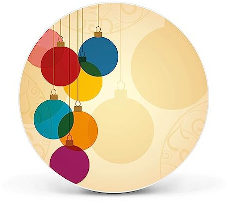 banjado Magnettafel Ø 47cm Weiß - Magnetwand aus Metall - Magnetpinnwand als Memoboard - Pinnwand Magnettafel Küche, Büro, Kinderzimmer inkl. 4 Magnete & Montageset - Bunte Kugeln