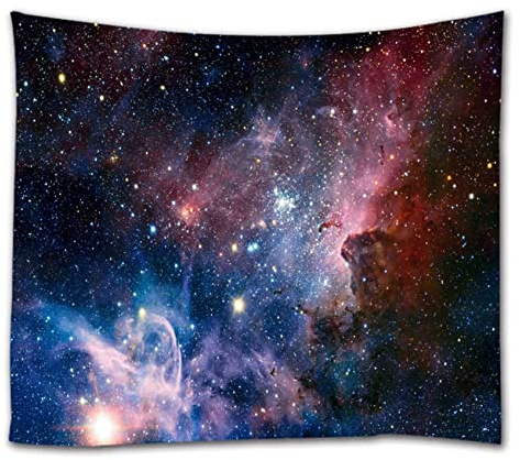 goodbath Space tapestry, Universe Nebula Galaxy Star Tapestries Wall Hanging for Living Room Bedroom Dorm, 80 x 60 Inch, Colorful