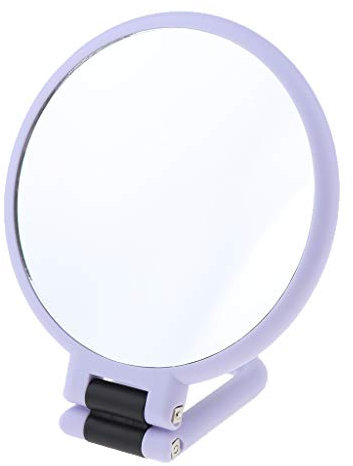 Perfeclan Kosmetikspiegel Schminkspiegel Standspiegel Handspiegel Make up Spiegel mit Klappbar Griff , 2-fache Vergrößerung