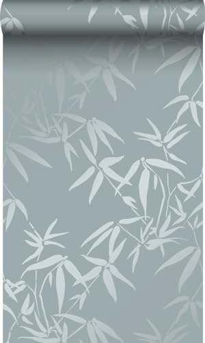 Origin papier peint feuilles de bambou bleu 53 cm x 10.05 m Wallcoverings