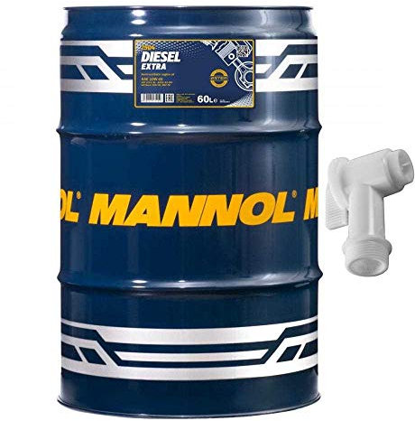 60 L MANNOL Diesel Extra 10W-40 Premium Motoröl API CH-4/SL ACEA B4/A3 Hahn SAE B3/A3 505.00/502.00