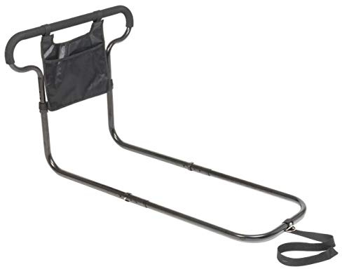 FabaCare Bettgeländer, Aufstehhilfe mit Tasche, Aufrichthilfe, Bettgriff, bis 150 kg, Länge verstellbar