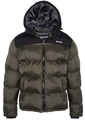Schott NYC Mixte Enfant Utah2b Doudoune, Kaki, 14 Ans EU