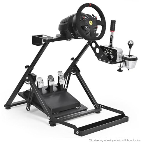 Marada Soporte de volante de carreras X soporte de marco para G29 G920 T300RS T150 Racing Simulator Volante Pedales no incluidos