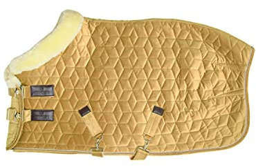 Kentucky - Stalldecke Velvet - 160gr - Dunkelgelb - 130/183