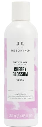 The Body Shop Duschgel Glowing Cherry Blossom, Veganes und Zertifiziertes Produkt, 92% Natürliche Inhaltsstoffe, Blumiger Duft, Flasche aus Recyceltem Kunststoff, 250ml