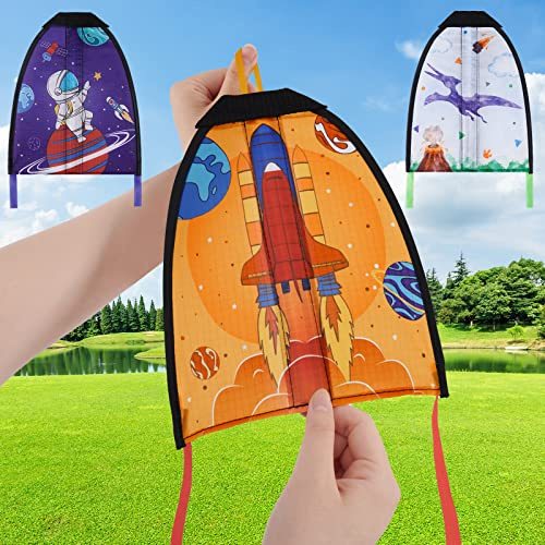 WERNNSAI 3 Piezas Mini Cometa De Tirachinas Juguetes Voladores Al Aire Libre Fácil de Volar Impermeable Inalámbrico Cometa de Playa