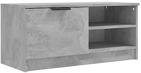 vidaXL TV Schrank Lowboard TV Möbel Tisch Board Sideboard Fernsehschrank Fernsehtisch HiFi-Schrank Betongrau 80x35x36,5cm Holzwerkstoff