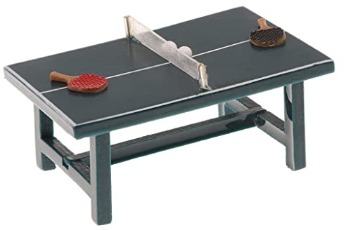 1/12 Puppenhaus Miniaturen Set mit Möbeln, Tennis, Tischtennis Und Bällen