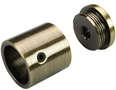 Ourdeco Wandlager für Gardinenstangen Landhaus, ø 16 mm, 1 Stk messing-antik