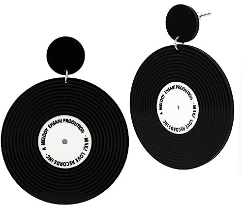 Soul-Cats lustige Statement Ohrringe als Schallplatte Vinyl Disc