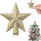 Dereine Topper de Árbol de Navidad, Mini Estrella de la Navidad, Estrella de Punta de Árbol, Decoración para Árbol de Navidad Pequeño, Estrella para Adornos de Navidad