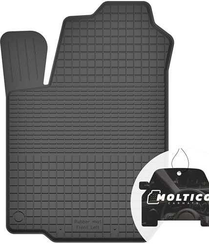 Fahrer Gummimatten mit Rand Auto Fußmatten Gummi Automatten Passgenau 1-teilig Set - passend für Nissan Micra K12 2003-2010