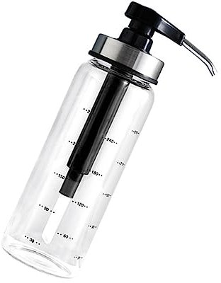 VINTORKY Edelstahlglas-honigspenderflasche Auslaufsicherer Marmeladenbehälter Für Küche Vorratsbehälter Mit Pumpdeckel Verschlussflasche Als Küchenmenage