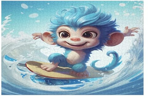 AFFE Holzpuzzle 1000 Stück Puzzles Für Erwachsene Teenager Stress Abbauen Familien-Puzzlespiel Poster 1000-teiliges Puzzle Kinder Lernspiel Spielzeug Geschenk （75×50cm）