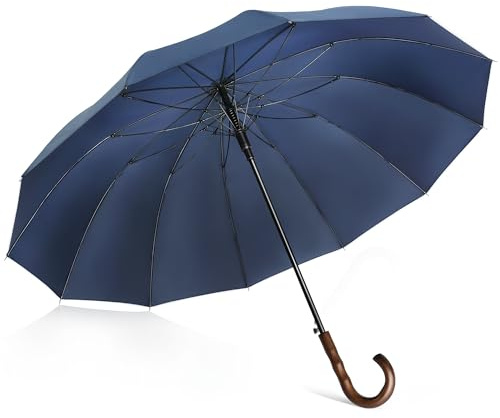 ZOMAKE Großer Regenschirm 55 inch,12 Rippen / 16 Rippen Golfschirm Groß Stabil,Travel Schirm XXL Groß mit Auf-Zu-Automatik für Herren Damen
