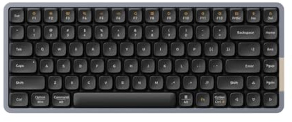 LOFREE Flow84 Clavier mécanique à Profil Bas 75% Rechargeable, Clavier sans Fil avec Bluetooth et Connexion Filaire pour Windows, Mac OS/Phantom Tactile Switches, Space Black Disposition US (QWERTY)