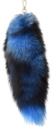 Fuchsschwanz Anhänger Therian Tail Fuchsschwanz Anhänger Fell Schwanz Keychain 3D-Schlüsselanhänger mit Extra Groß Schlüsselring Tasche Zusätze Auto Schlüsselketten Anhänger Weich Flaumig Dekoration