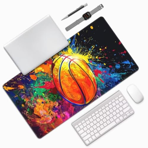 Fantasie Mauspad Fußball Mauspad XXL 600 x 300 mm, Schreibtischunterlage Wasserdicht Mousepad mit Anti-Rutsch Basis Desk Mat, Verbessert Präzision Und Geschwindigkeit, für PC, Laptop, Geschenk yw435