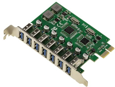 KALEA-INFORMATIQUE Carte PCIe USB 3.0 7 Ports NEC D720201 | Carte PCIe USB 3.0 7 ports avec double contrôleur NEC D720201