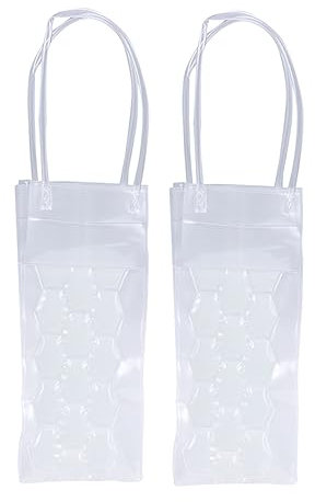 Cabilock 750ml Wine Bottle Freezer Bag Set Double-Sided Wine Chiller Reusable Carrier Bag Cooling Gel for Outdoor Activities