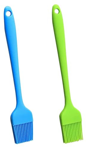 2 Pièces Pinceaux de Barbecue, Silicone Pinceau, Pinceau à Pâtisserie, Pinceau Cuisine pour Barbecue, Cuisson, Gâteaux, Badigeonner Huile