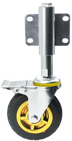 4 inch Spring Rubber Loaded gate Wheel,Heavy Duty Swivel gate Caster Wheels with Universal nount Plate,gate Wheels for Wooden Fence gate castesr,Wooden gate Caster,Farm gate Wheel