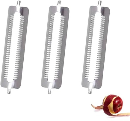3 Stück Sparschäler Tupper,Schäler für Tupperware Ersatzteile,Edelstahl Sparschäler Ersatzklingen,Ersatzklinge für Kartoffelschäler,Gemüseschäler,Turbo Schälmesser,Orangenschäler,Vegetable Peeler