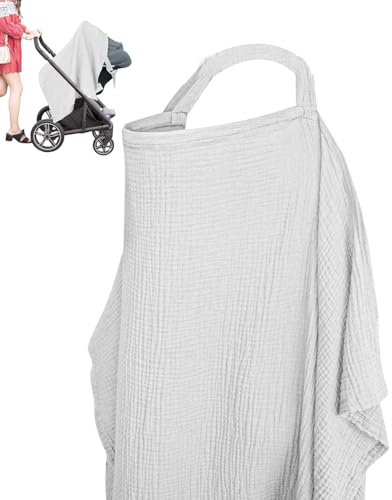 Stilldecke für Damen, weicher Stillbezug mit Reifen, Stillbedarf, Autositzzubehör, 95 x 71 cm, für Baby, Pumpen, Kindersicherheit