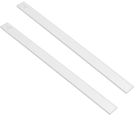 JECOMPRIS 2pezzi Righello in Acrilico Per Misurare Spessore Impasto Strumento Da Cucina Per Livellare La Pasta Guida Trasparente Per Mattarello Utensile Per Cottura Di Biscotti e Fondente