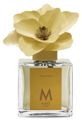 MUHA' | Profumatore Magnolia Diffuser, UVA e Fico, 250 ml | Profumatore per Ambiente Diffusore Ambiente con Magnolia in Legno di Betulla