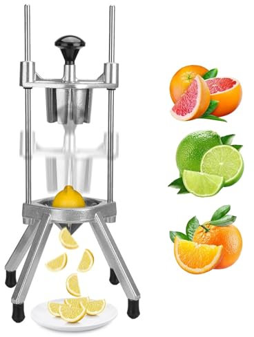Cortador de limón, cortador de limón de acero inoxidable, herramienta eficiente de corte de verduras para uso doméstico, cocina y restaurante